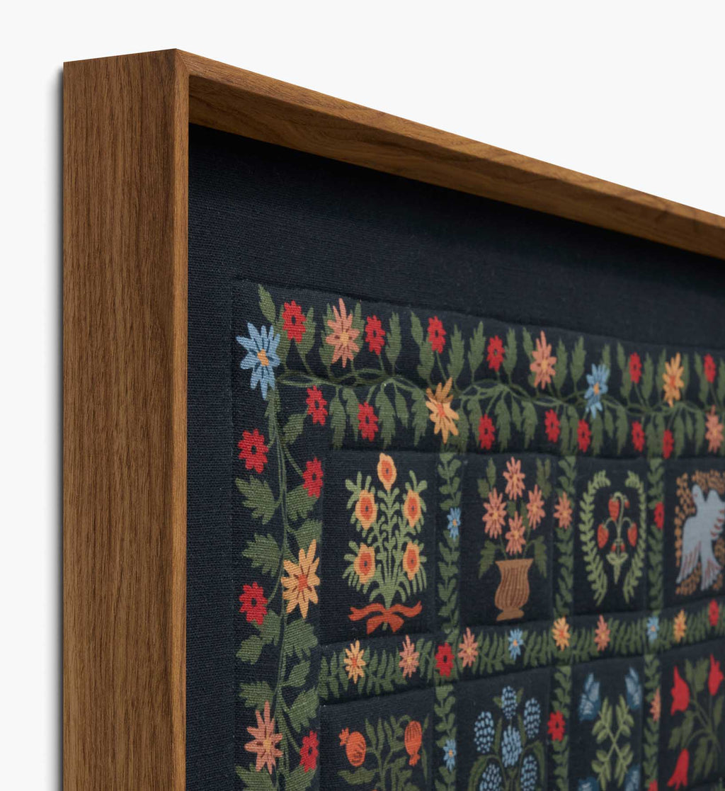 Framed Wall Art - Helena Quilt Navy