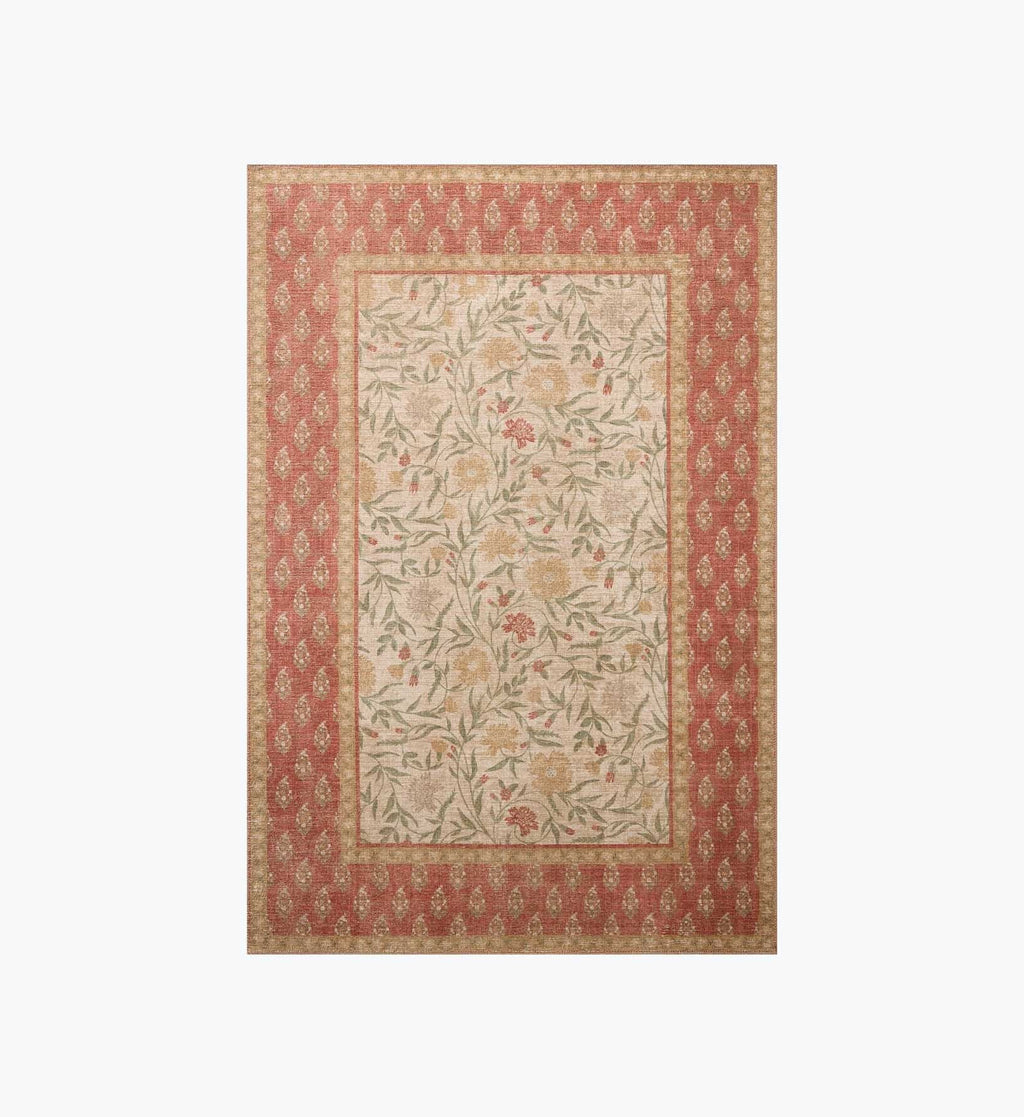 Edinburgh Aster Power Loomed Rug - Ivory & Spice
