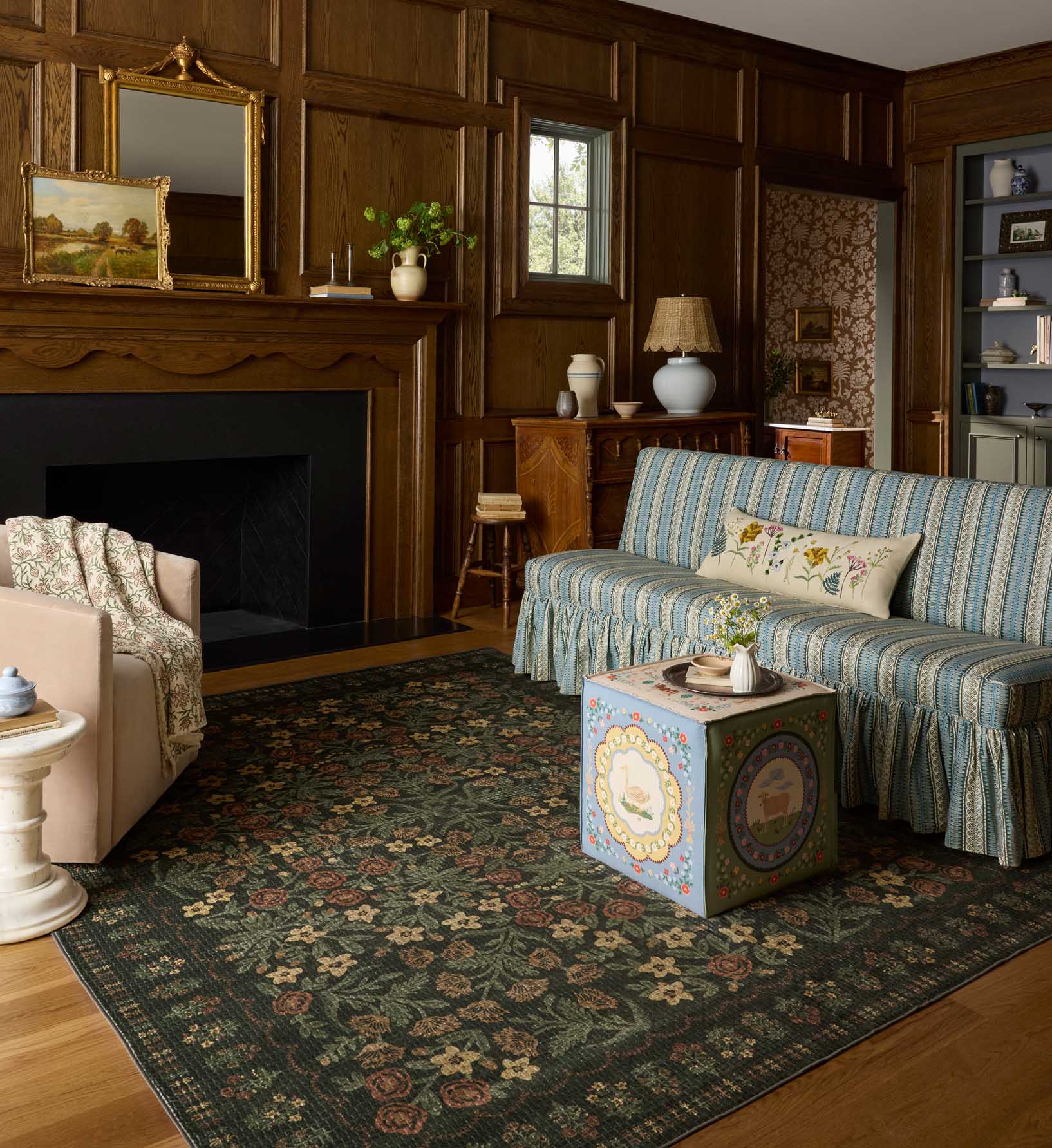 Orchard Charlotte Washable Rug - Forest